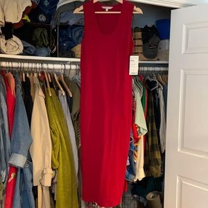 Athleta River Rib Sweater Dress Red Sz M
